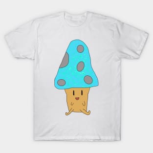 Light Blue Happy Mushroom T-Shirt